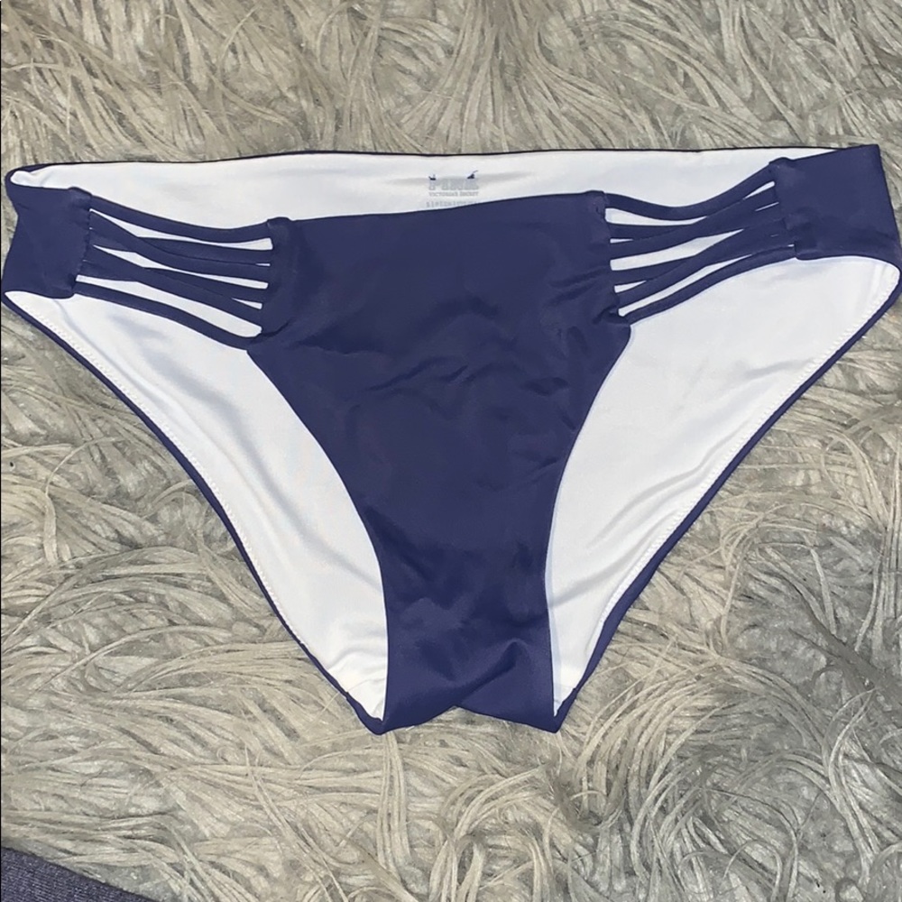 VS PINK navy crisscross design bathing suit bottom